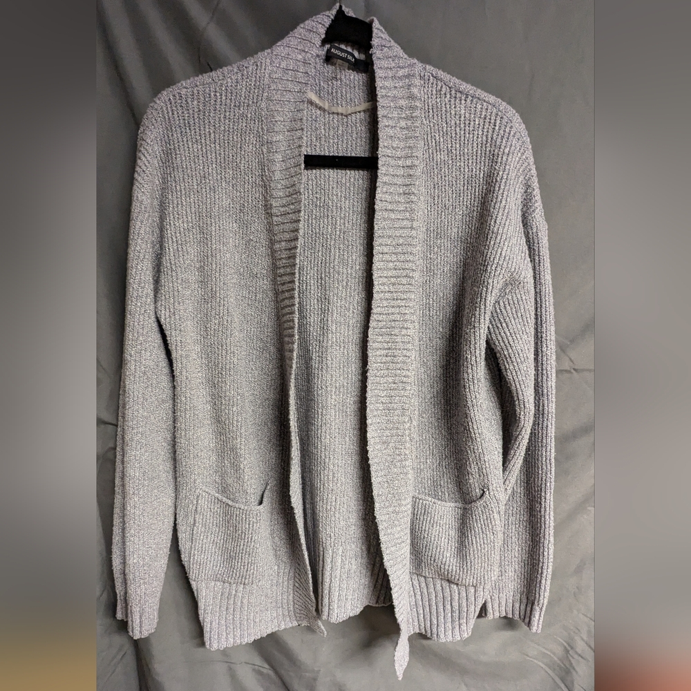 August Silk Fleece Cardigan Sweater